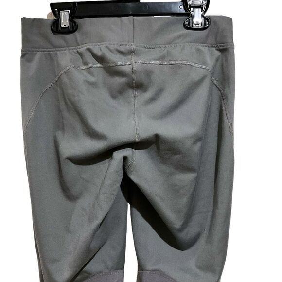 KERRITS Riding Breeches Pants Gray Leather Knee Patch Size Medium - Picture 7 of 13